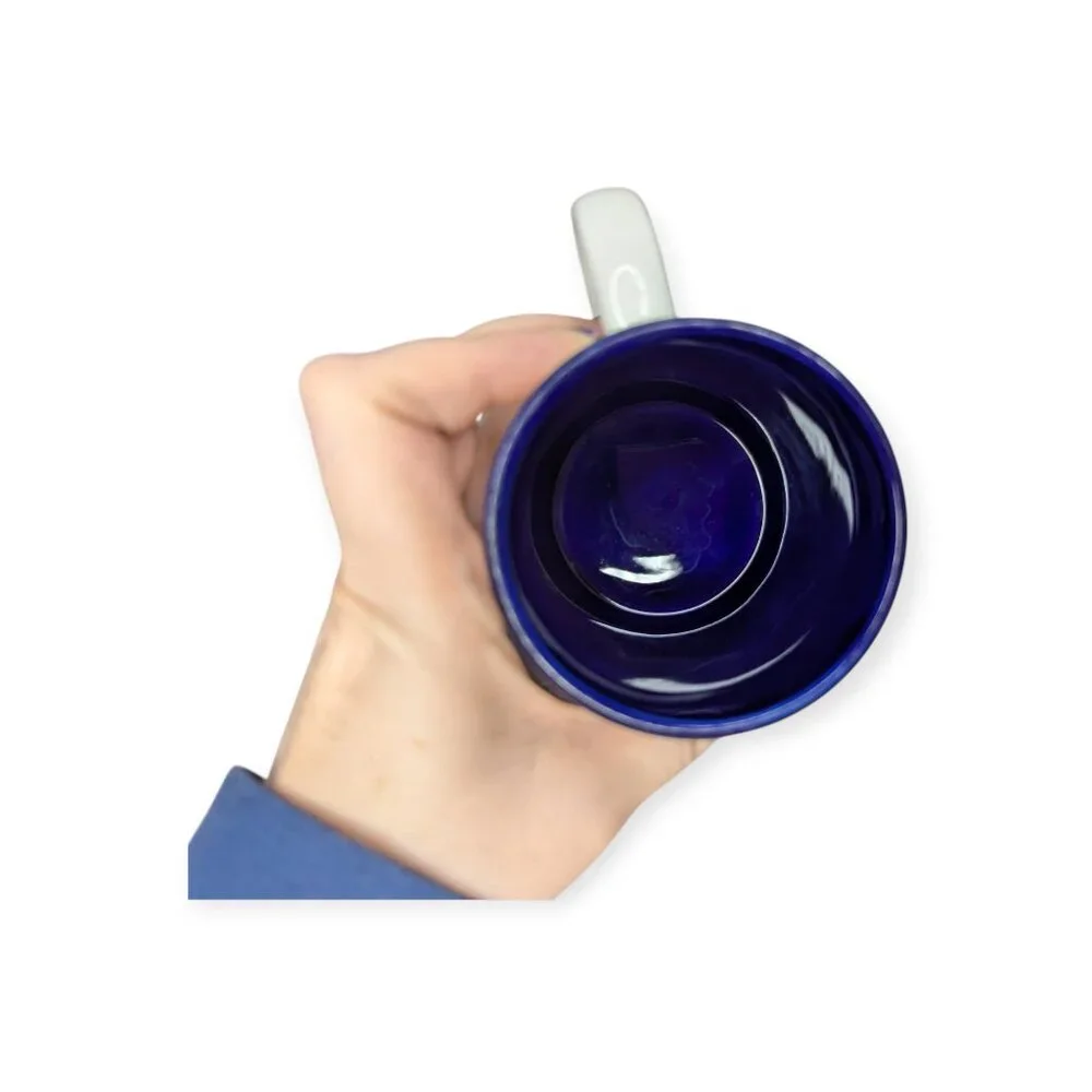 Vintage Sabre White & Blue Ceramic Mug